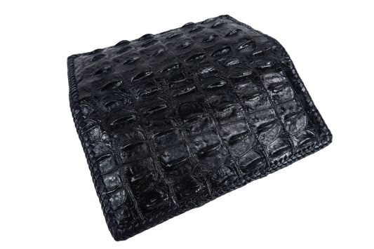 Genuine Crocodile Backbone Skin Leather Checkbook Long Handmade Wallet