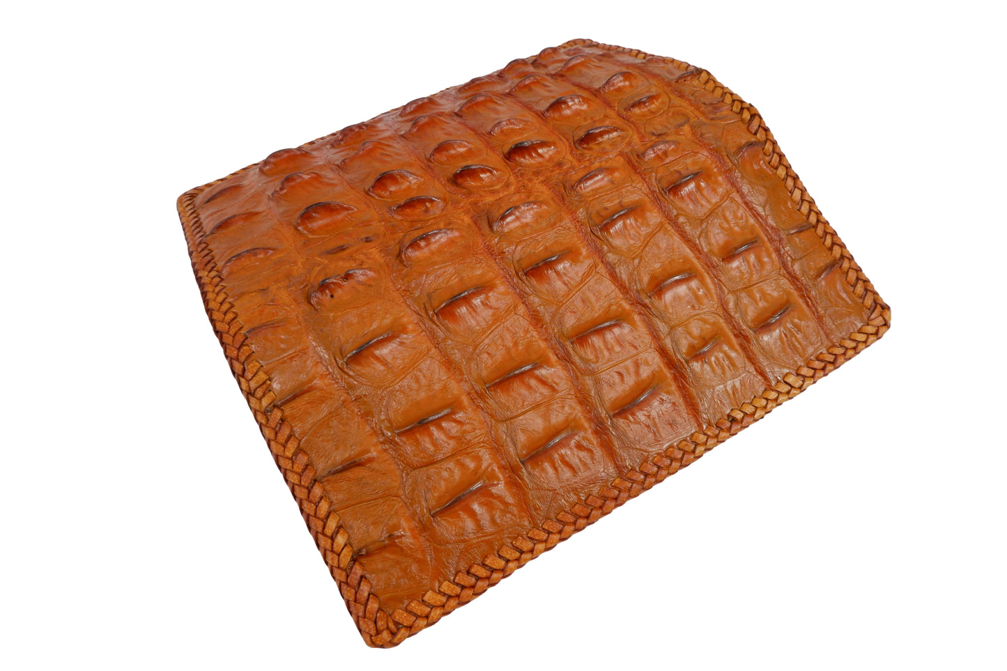Genuine Crocodile Backbone Skin Leather Checkbook Long Handmade Wallet