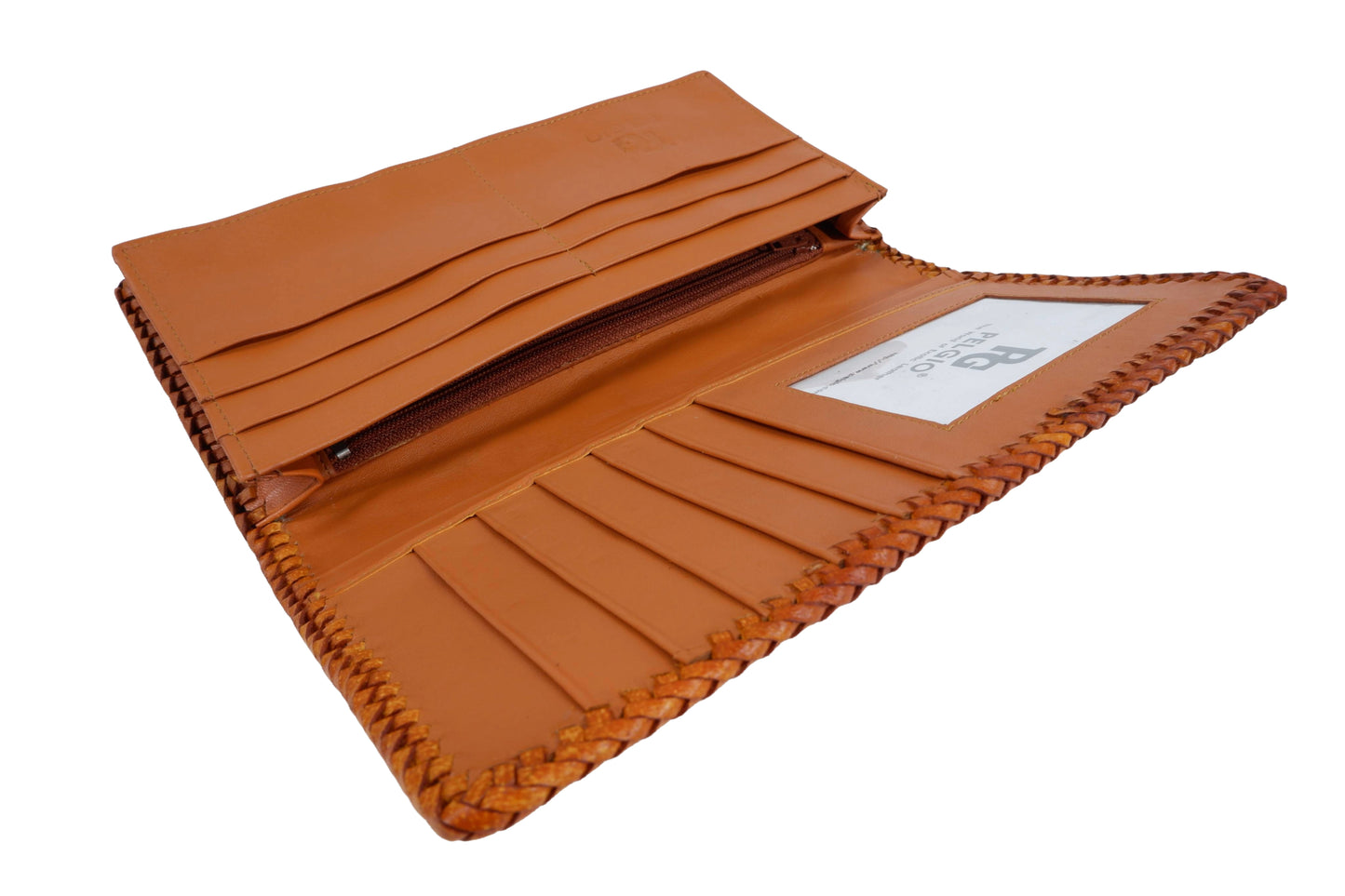 Genuine Crocodile Backbone Skin Leather Checkbook Long Handmade Wallet