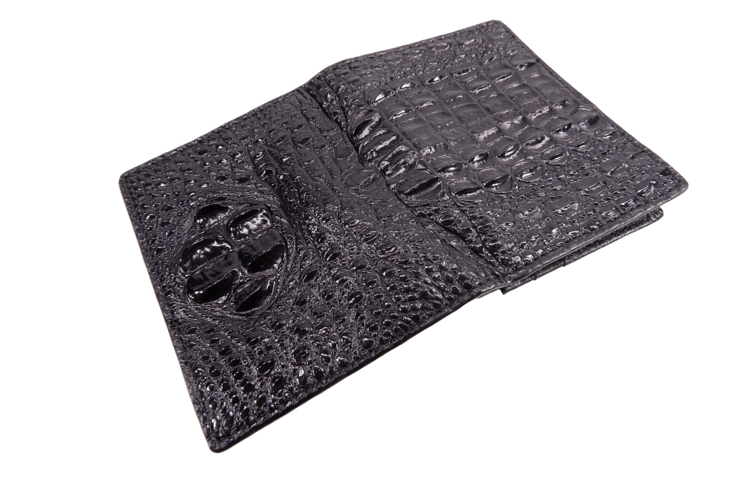 Genuine Crocodile Hornback Skin Leather Business & Credit Card Holder Wallet