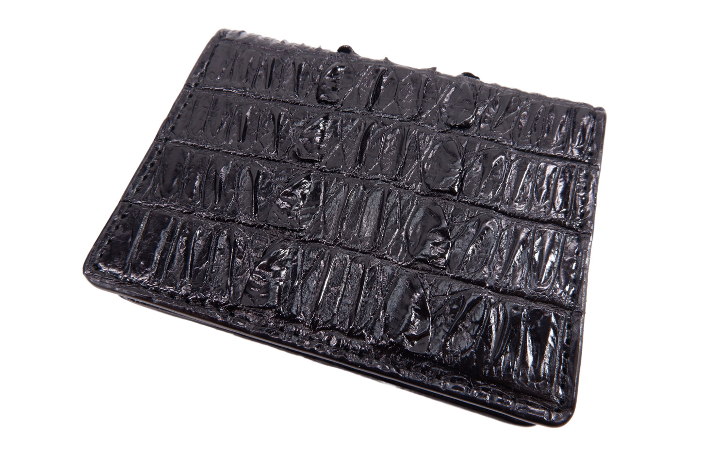 Genuine Crocodile Tail Skin Leather Business & Credit Card Holder Wallet