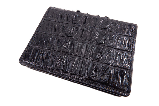 Genuine Crocodile Tail Skin Leather Business & Credit Card Holder Wallet