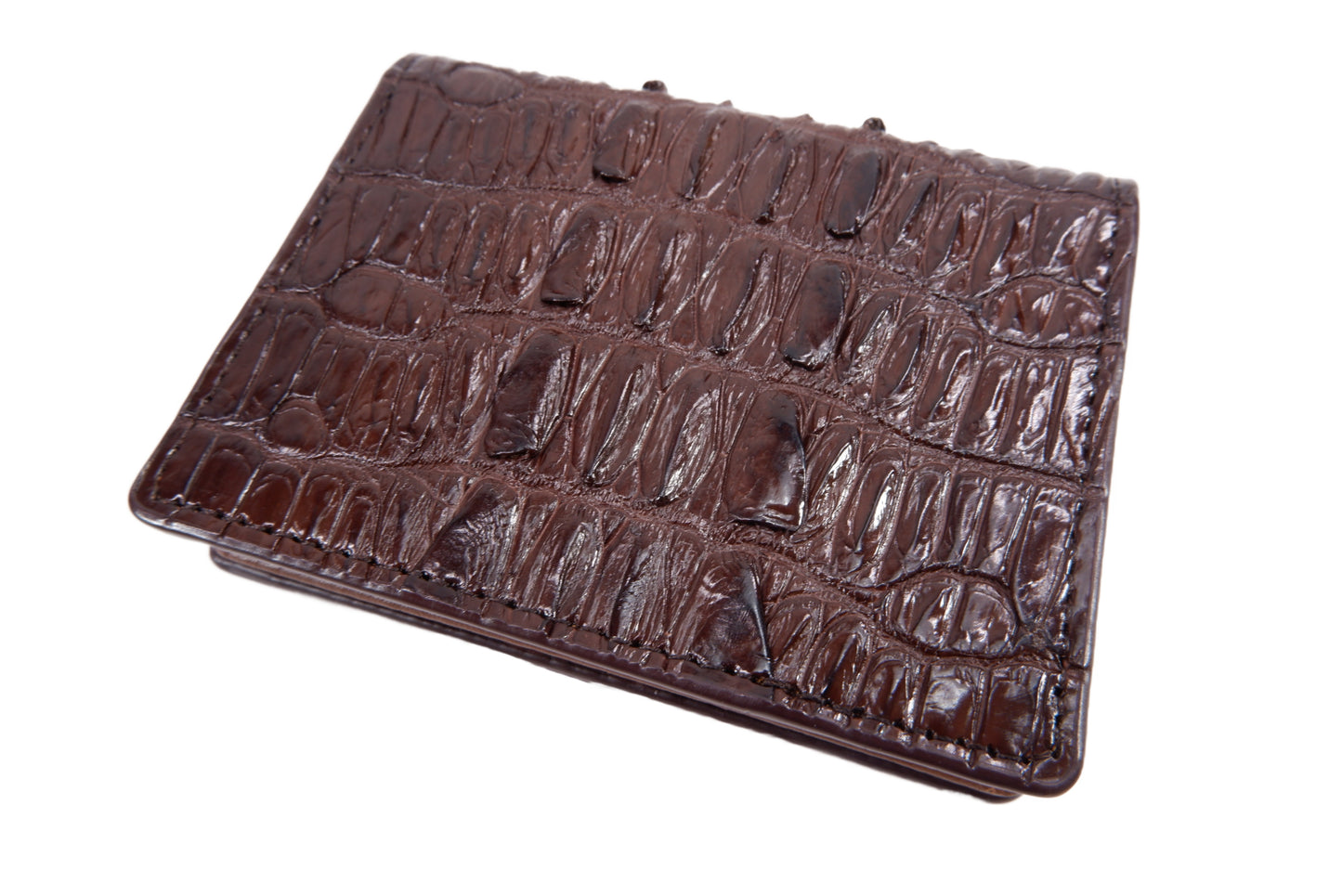 Genuine Crocodile Tail Skin Leather Business & Credit Card Holder Wallet