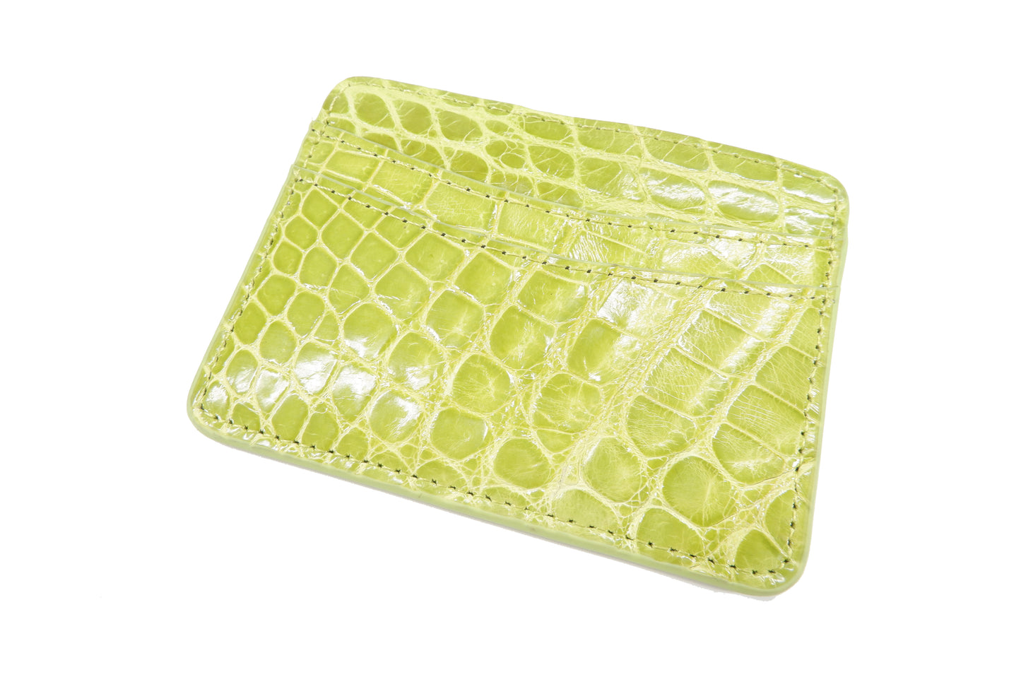 Genuine Crocodile Skin Leather Slim Business & Credit Card Holder Wallet