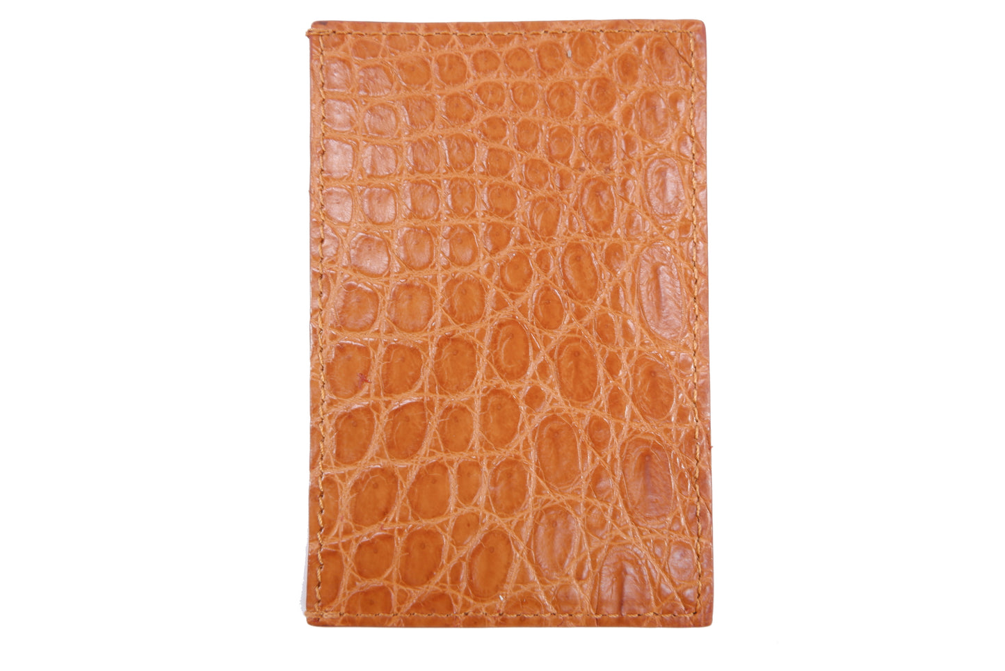 Genuine Crocodile Skin Leather Slim Vertical Business & Credit Card Holder Sleeve Wallet with Hidalgo Horse Design
