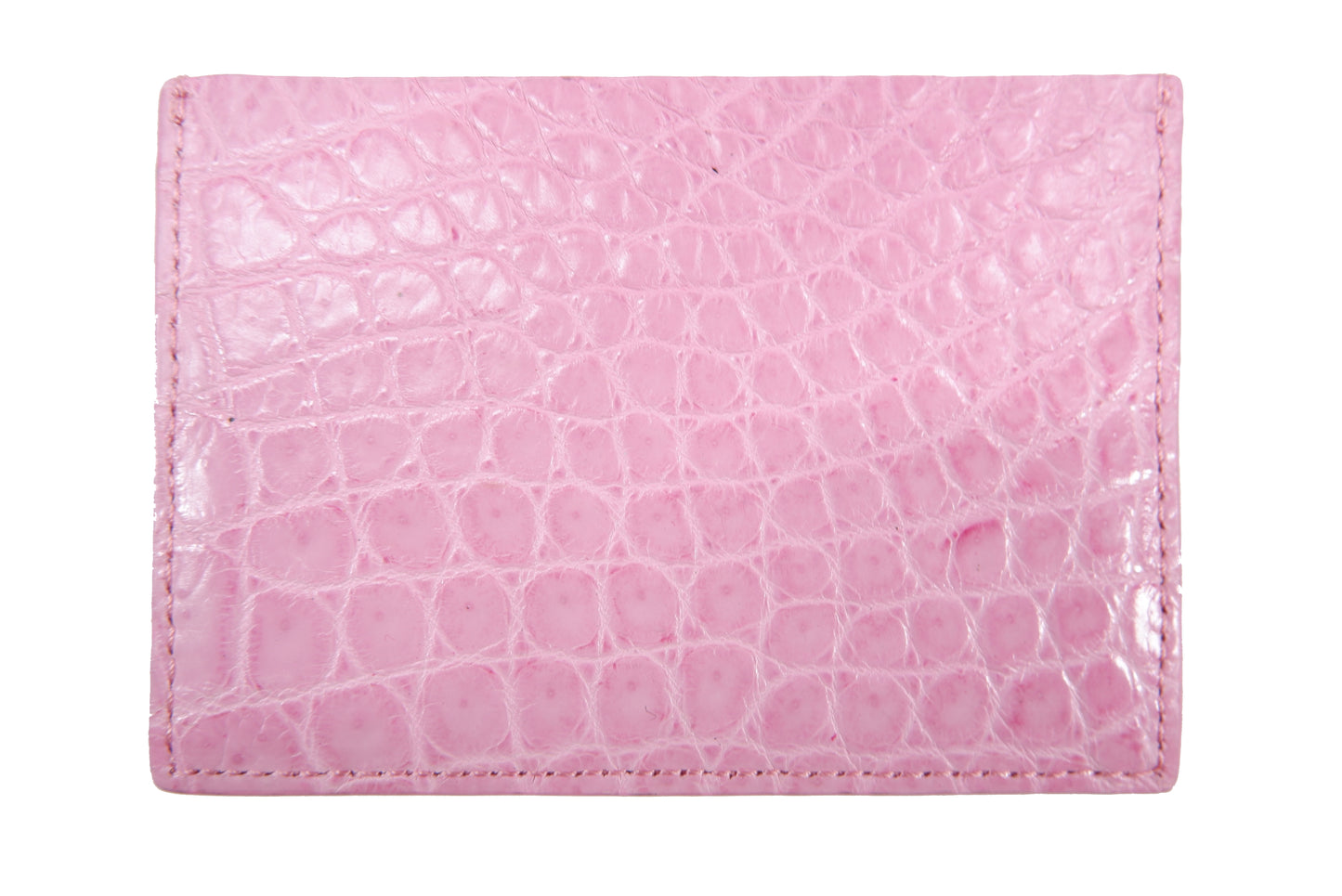 Genuine Crocodile Skin Leather Slim Business & Credit Card Holder Sleeve Wallet with Polar Bear Design