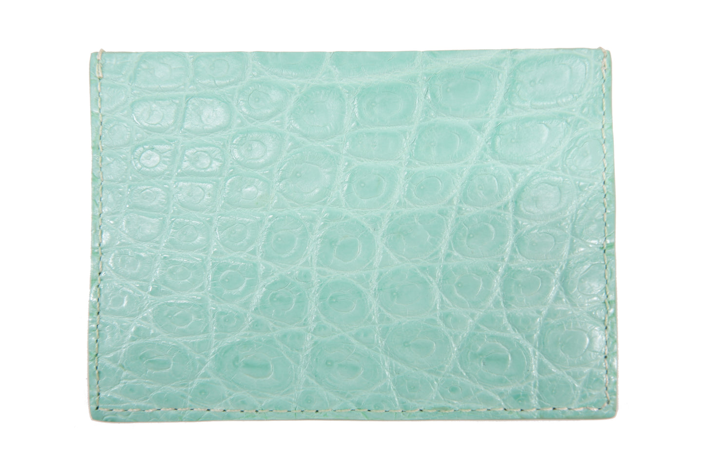 Genuine Crocodile Skin Leather Slim Business & Credit Card Holder Sleeve Wallet with Polar Bear Design