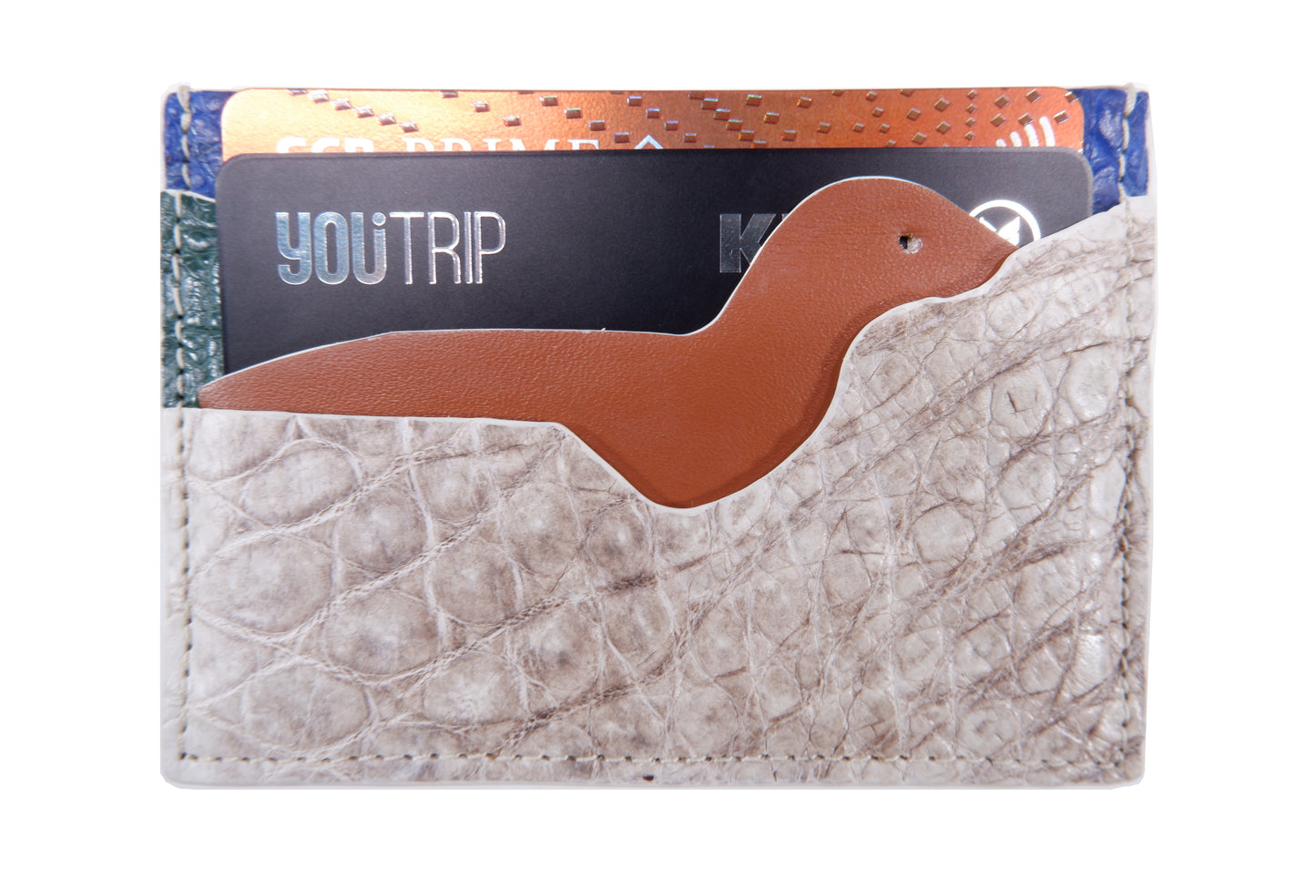 Genuine Crocodile Skin Leather Slim Business & Credit Card Holder