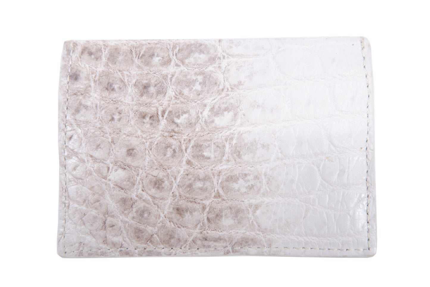 Genuine Crocodile Skin Leather Slim Business & Credit Card Holder Sleeve Wallet with Seal Design