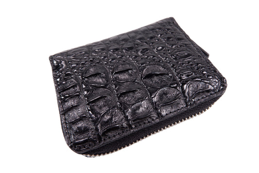 Genuine Crocodile Skin Leather Business & Credit Card Holder Zip Wallet Purse