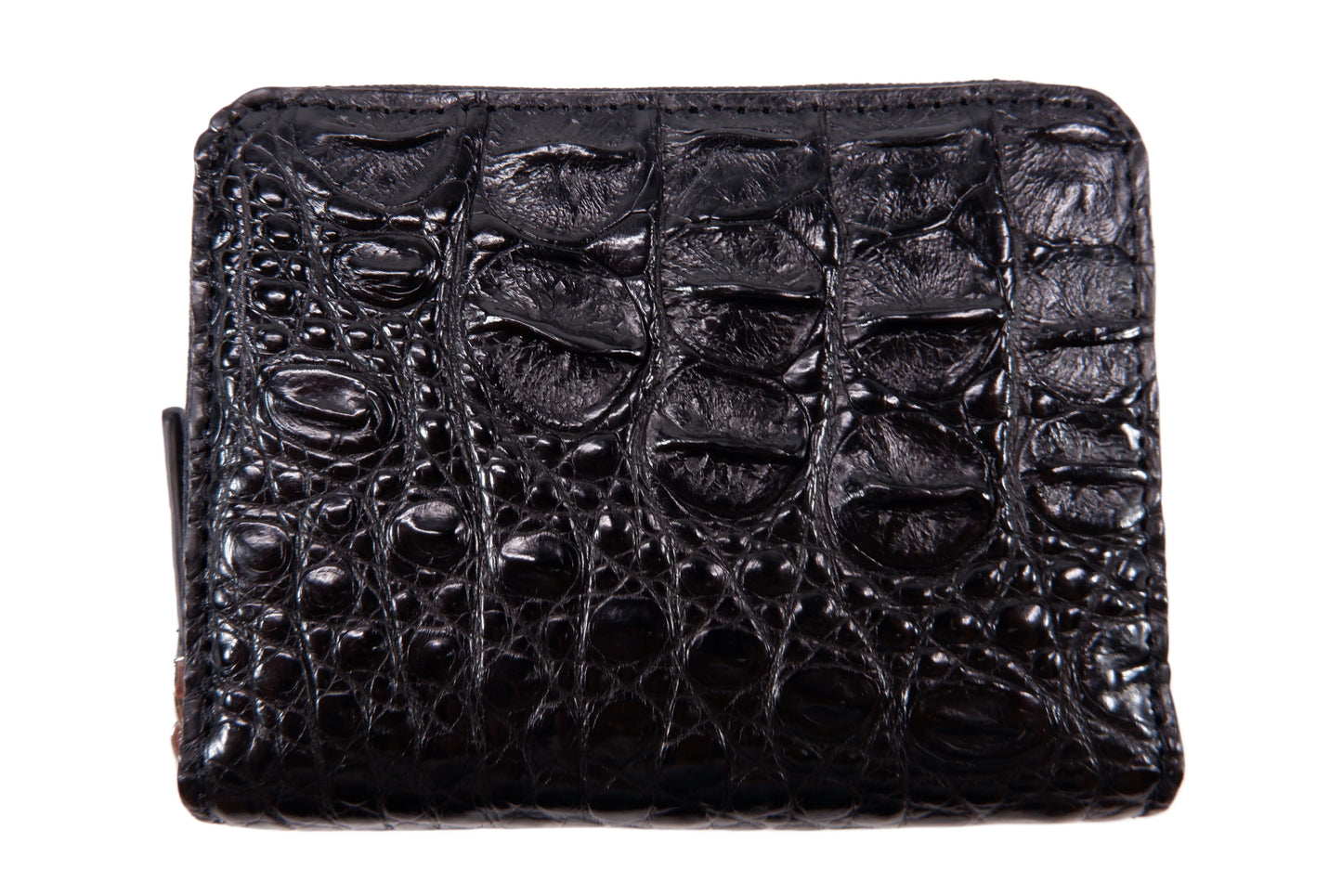 Genuine Crocodile Skin Leather Business & Credit Card Holder Zip Wallet Purse