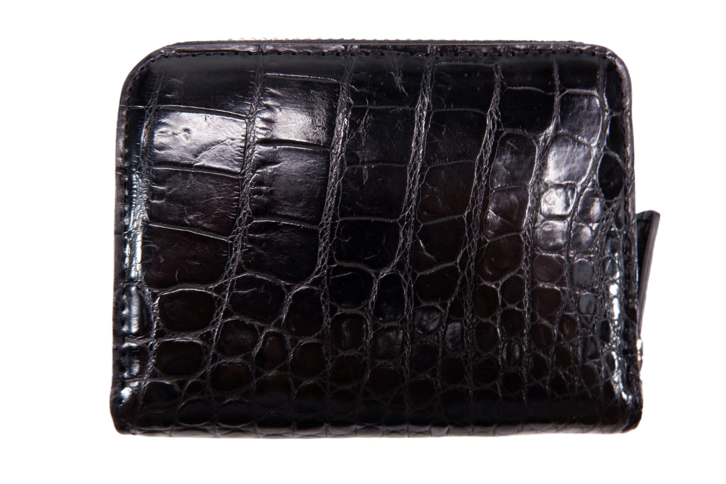 Genuine Crocodile Skin Leather Business & Credit Card Holder Zip Wallet Purse