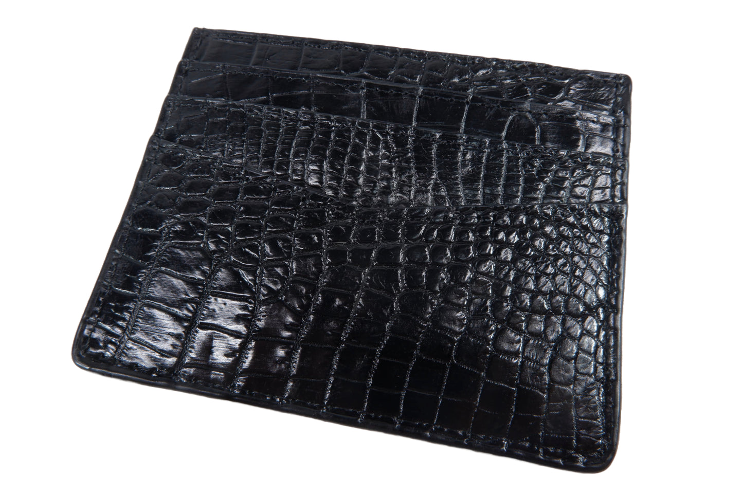 Genuine Crocodile Skin Leather Slim Business & Credit Card Holder Wallet Pouch