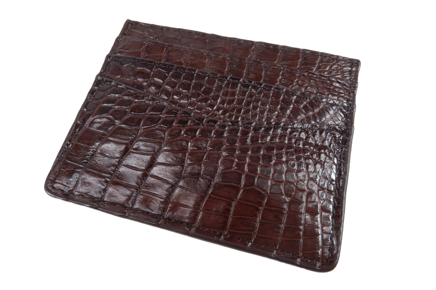 Genuine Crocodile Skin Leather Slim Business & Credit Card Holder Wallet Pouch