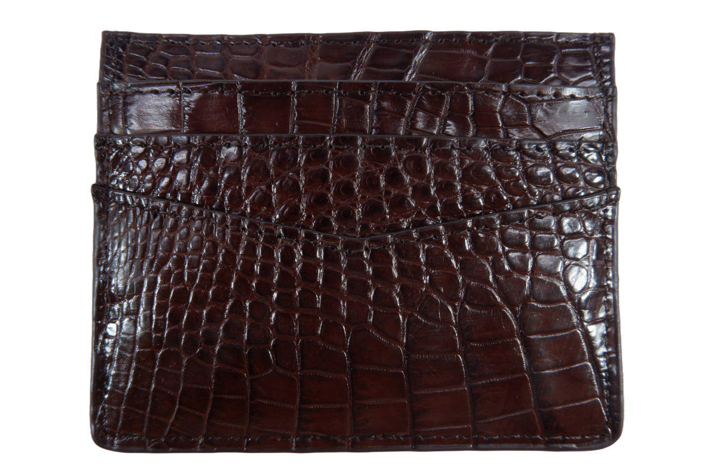 Genuine Crocodile Skin Leather Slim Business & Credit Card Holder Wallet Pouch