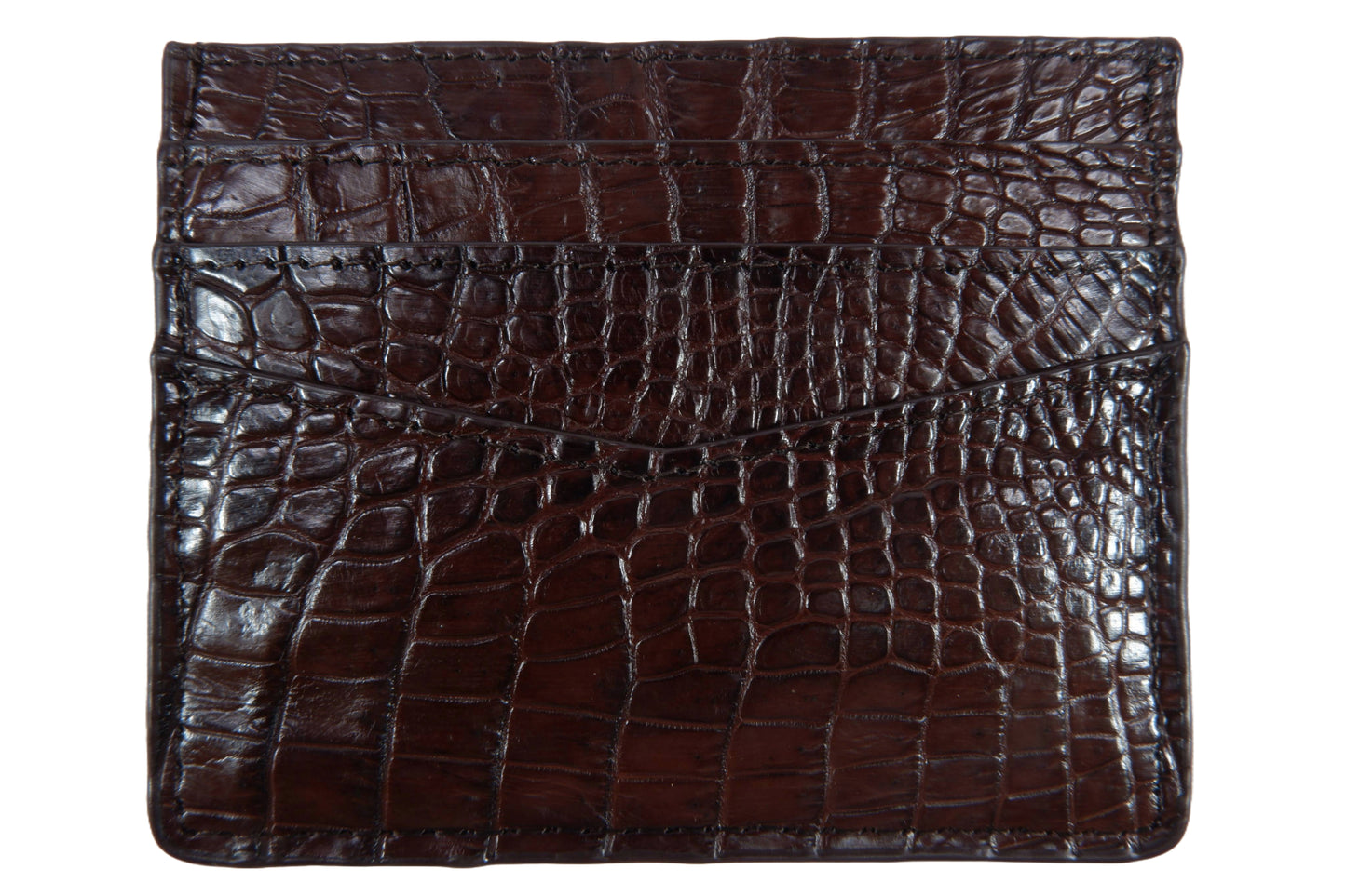 Genuine Crocodile Skin Leather Slim Business & Credit Card Holder Wallet Pouch