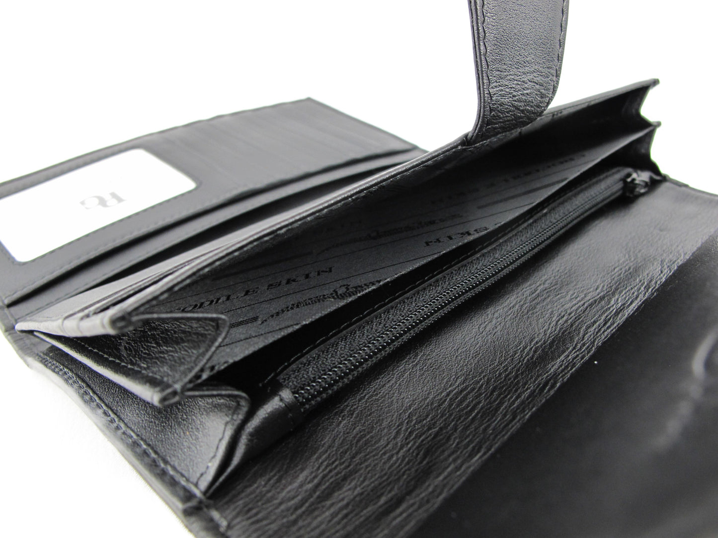 Genuine Crocodile Hornback Skin Leather Women's Trifold Clutch Wallet Purse