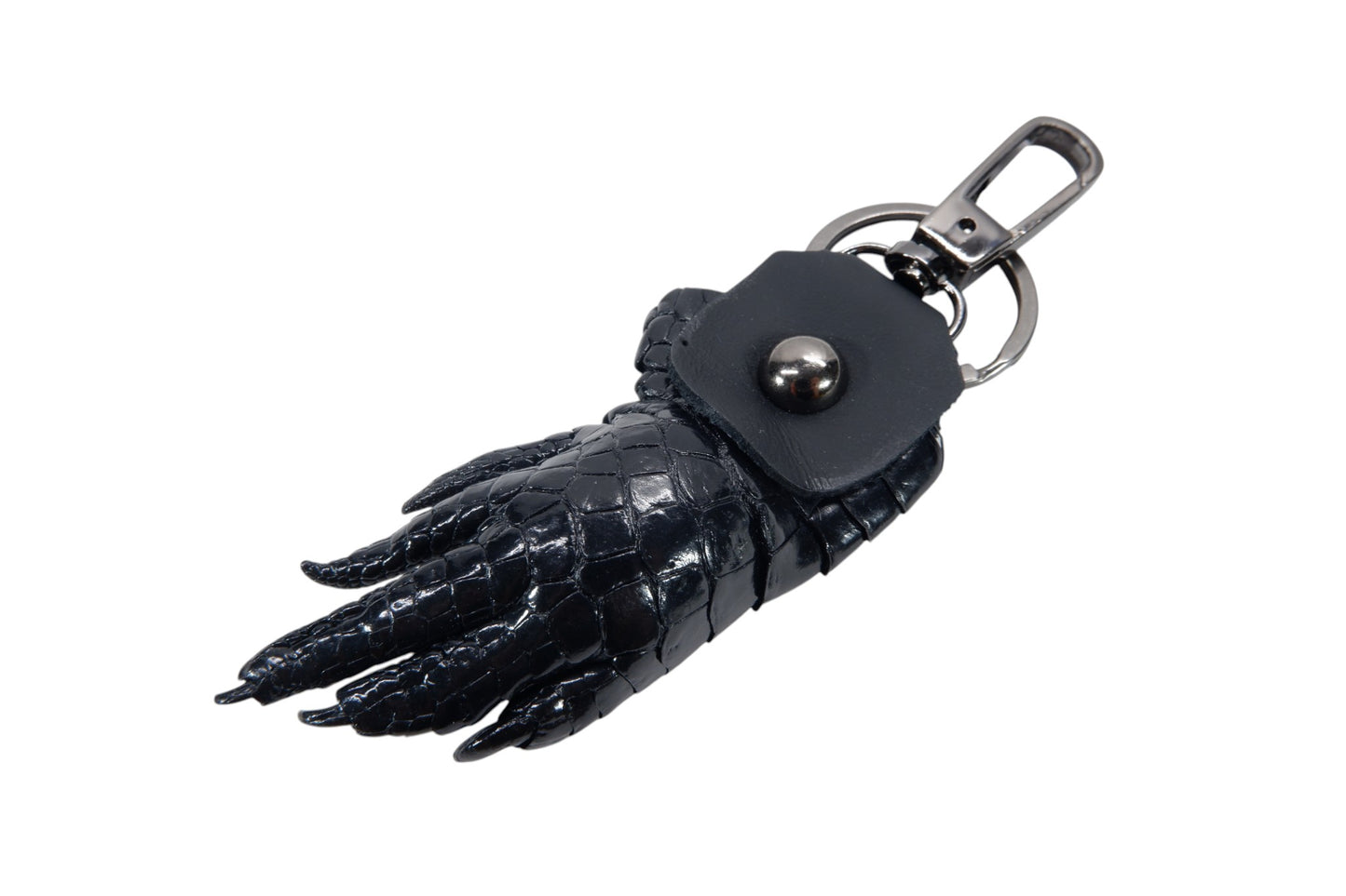 Genuine Crocodile Skin Leather Foot Claw Key Ring Keychain Holder
