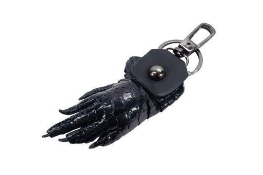 Genuine Crocodile Skin Leather Foot Claw Key Ring Keychain Holder