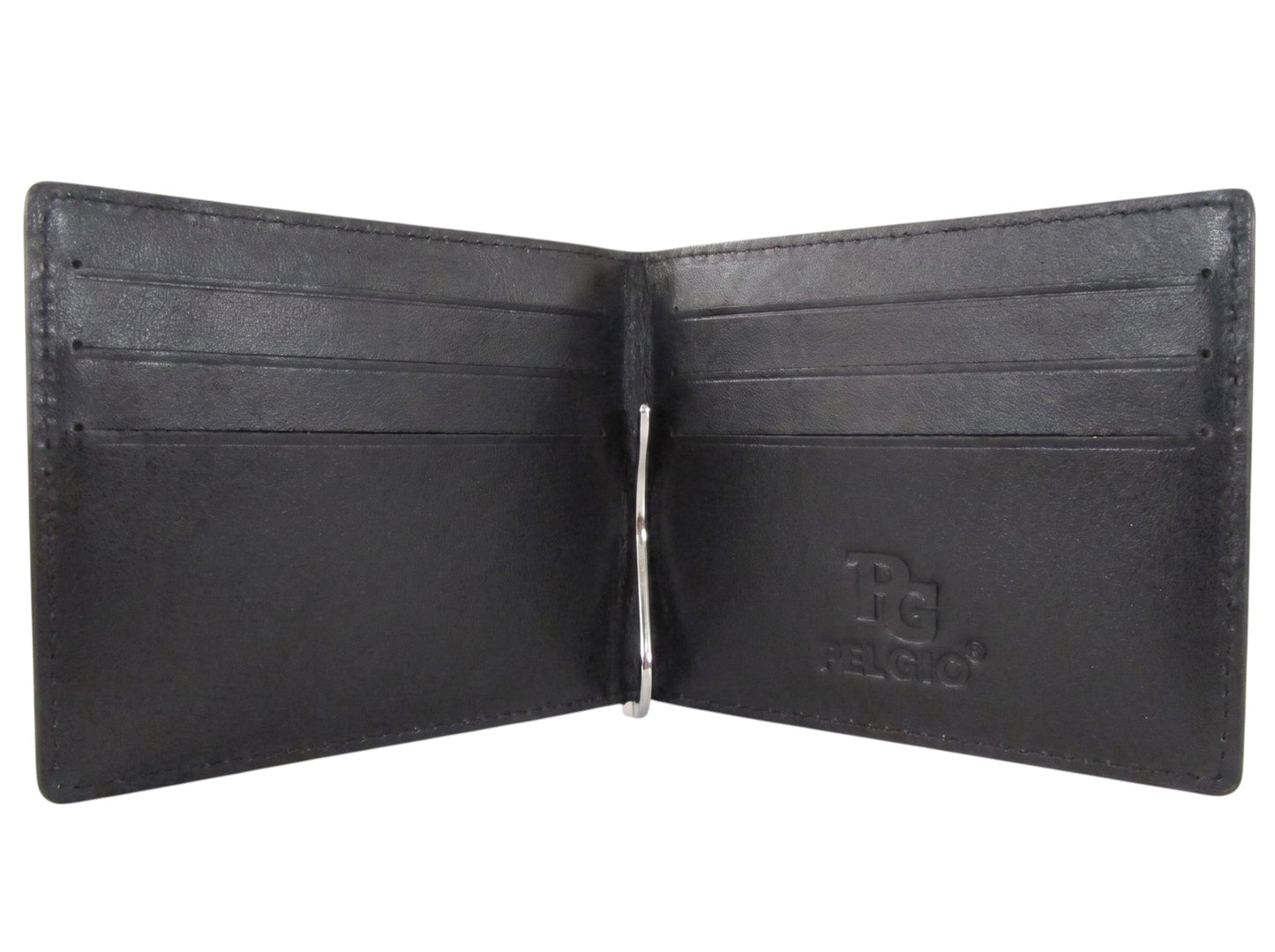 Genuine Crocodile Belly Skin Leather Money Clip Slim Bifold Men's Wallet