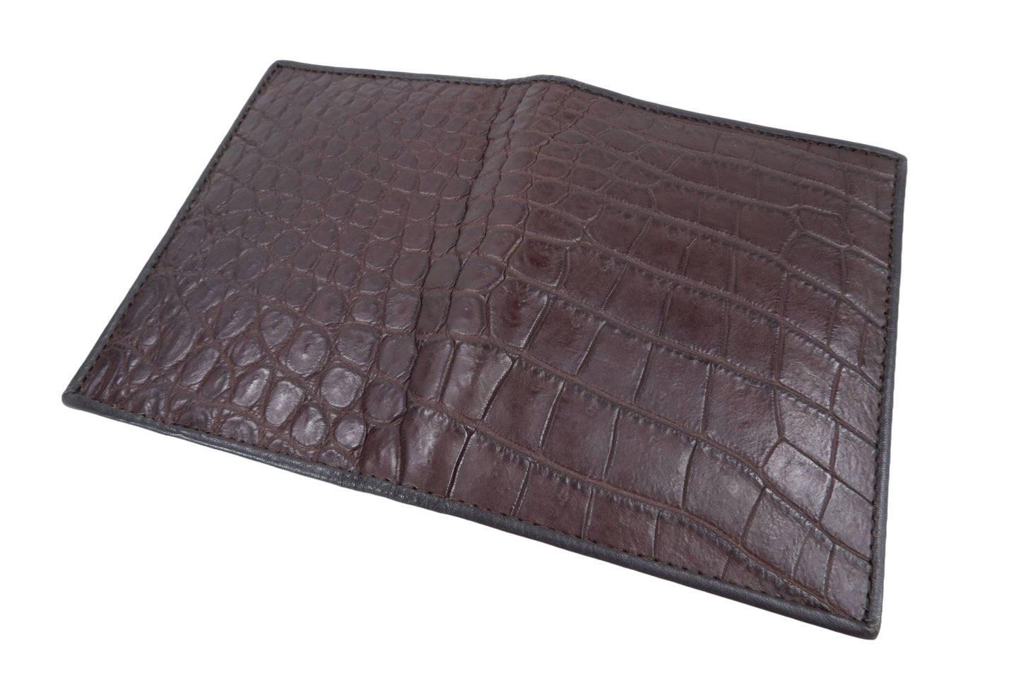 Genuine Crocodile Belly Skin Leather Luxury Passport & Card Holder Wallet