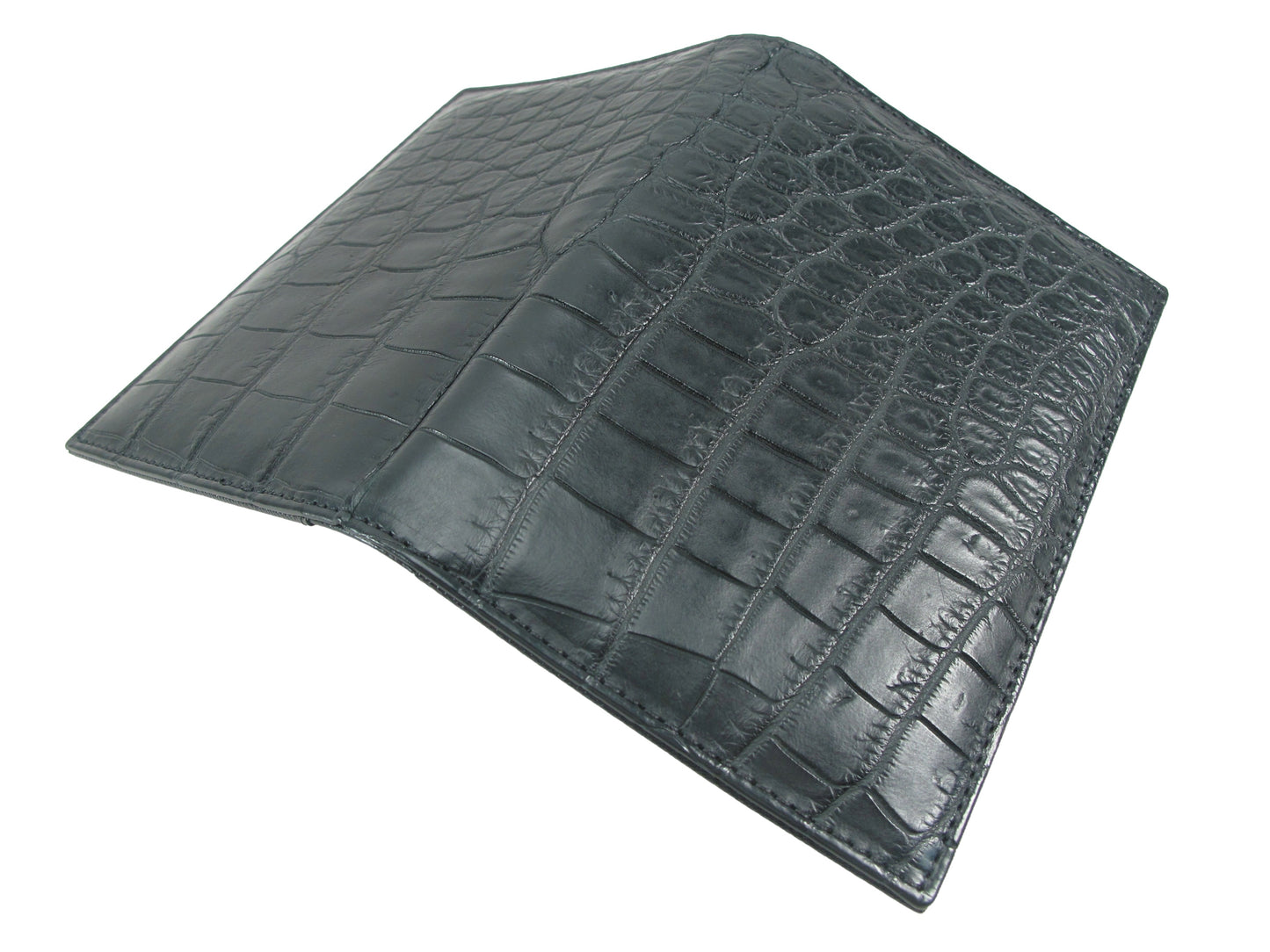 Genuine Crocodile Belly Skin Leather Luxury Passport & Card Holder Wallet
