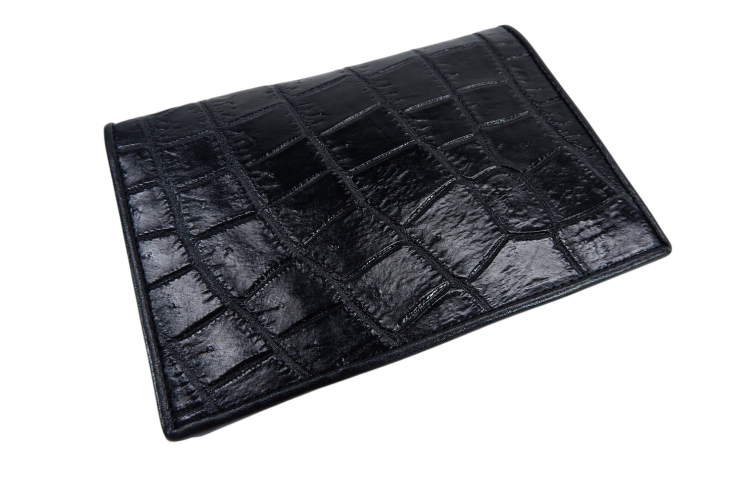 Genuine Crocodile Belly Skin Leather Luxury Passport & Card Holder Wallet