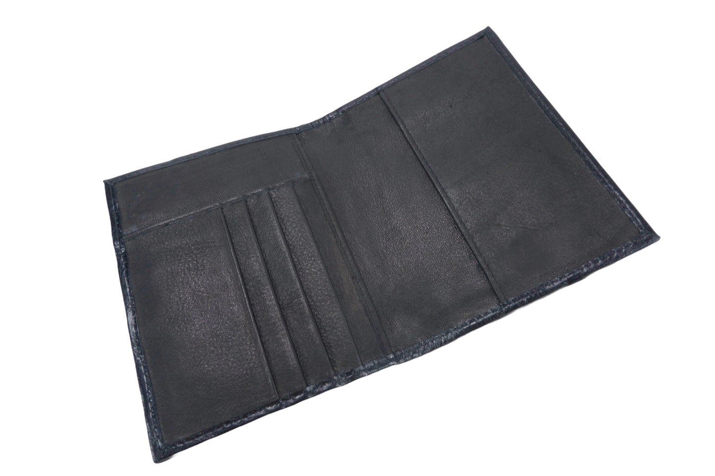 Genuine Crocodile Half Backbone Skin Leather Passport & Card Holder Wallet