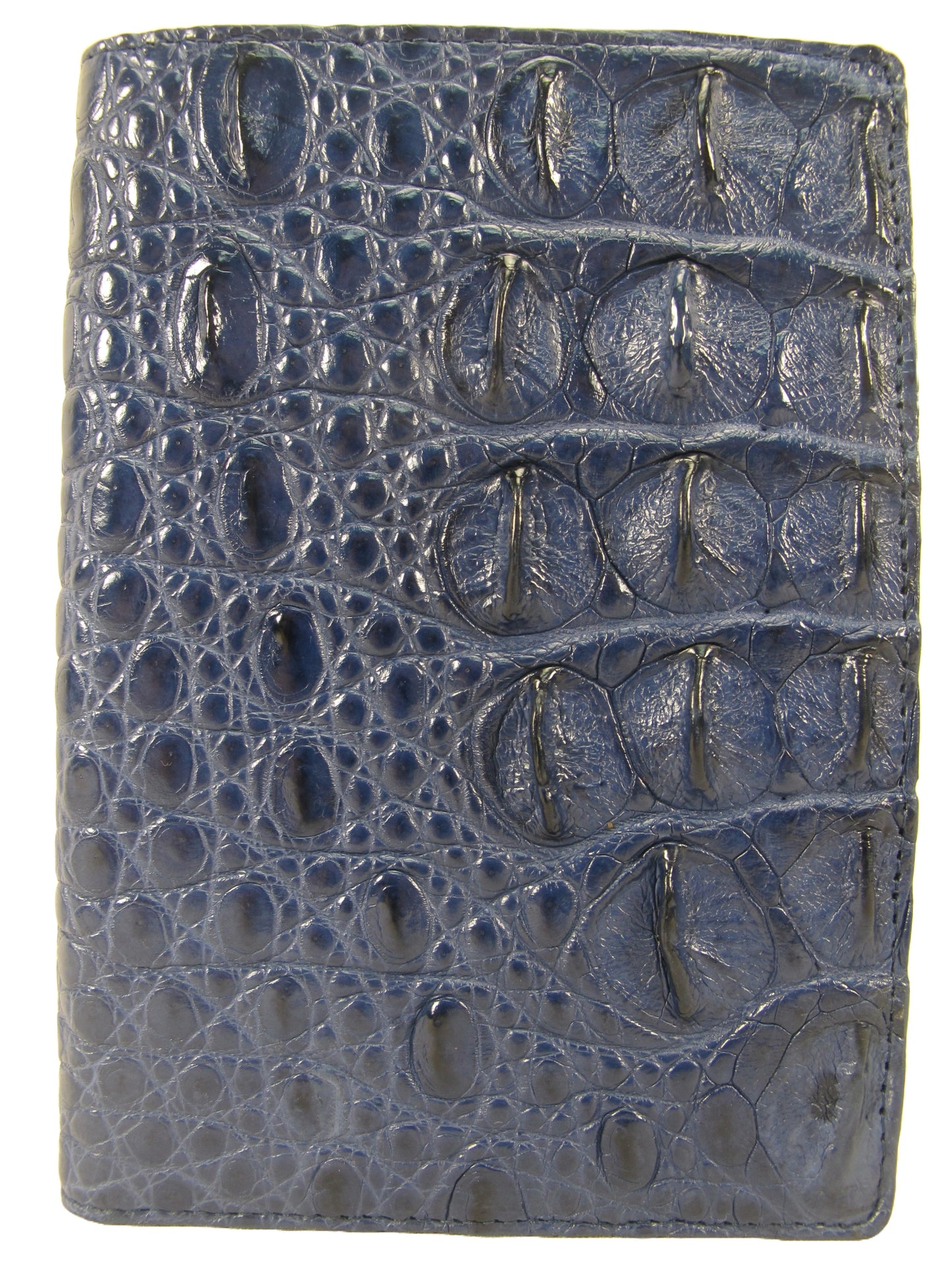 Genuine Crocodile Half Backbone Skin Leather Passport & Card Holder Wallet