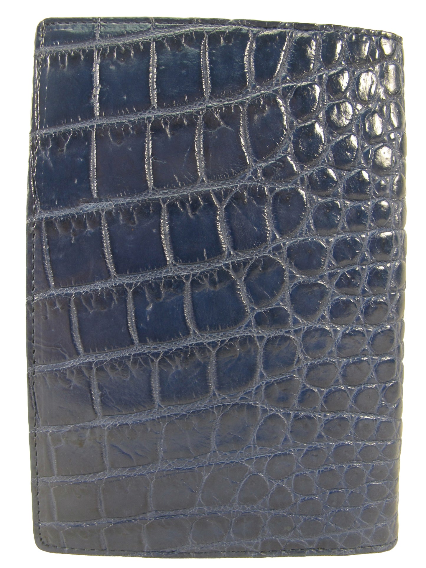 Genuine Crocodile Half Backbone Skin Leather Passport & Card Holder Wallet
