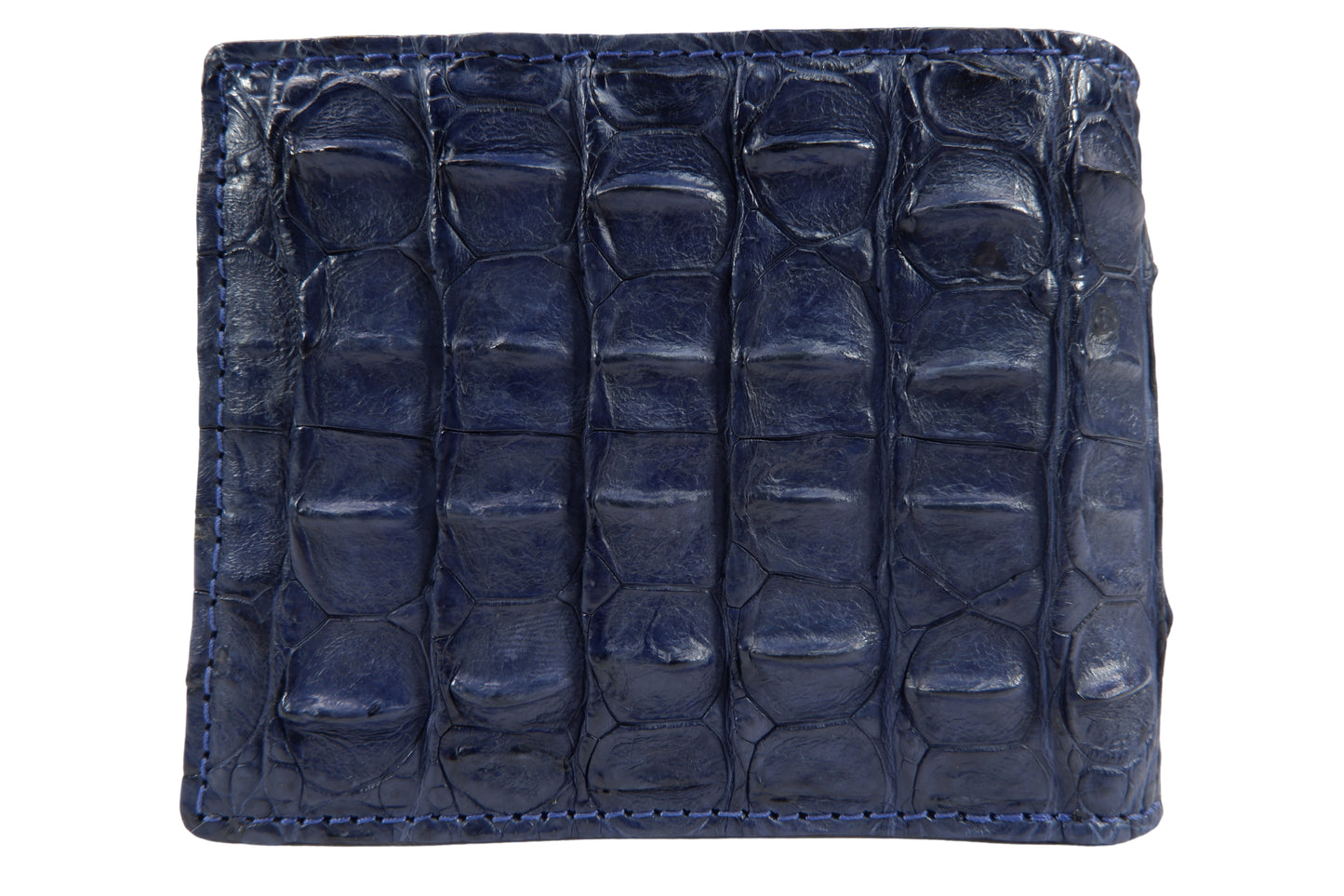 Genuine Crocodile Hornback Skin Leather Bifold Wallet with Crocodile Skin Interior