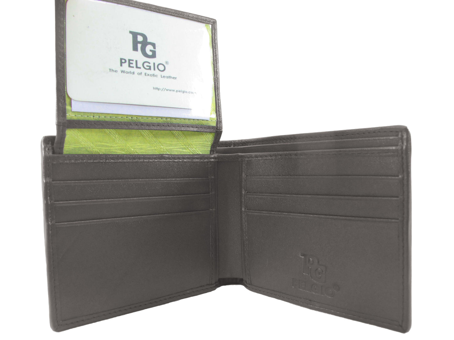 Genuine Crocodile Head Bump Skin Leather Bifold Wallet