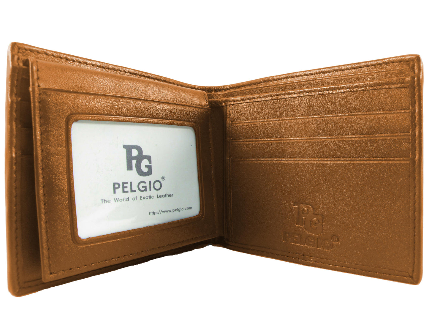 Genuine Crocodile Head Bump Skin Leather Bifold Wallet