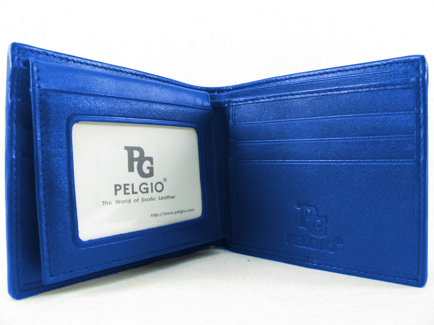 Genuine Crocodile Head Bump Skin Leather Bifold Wallet