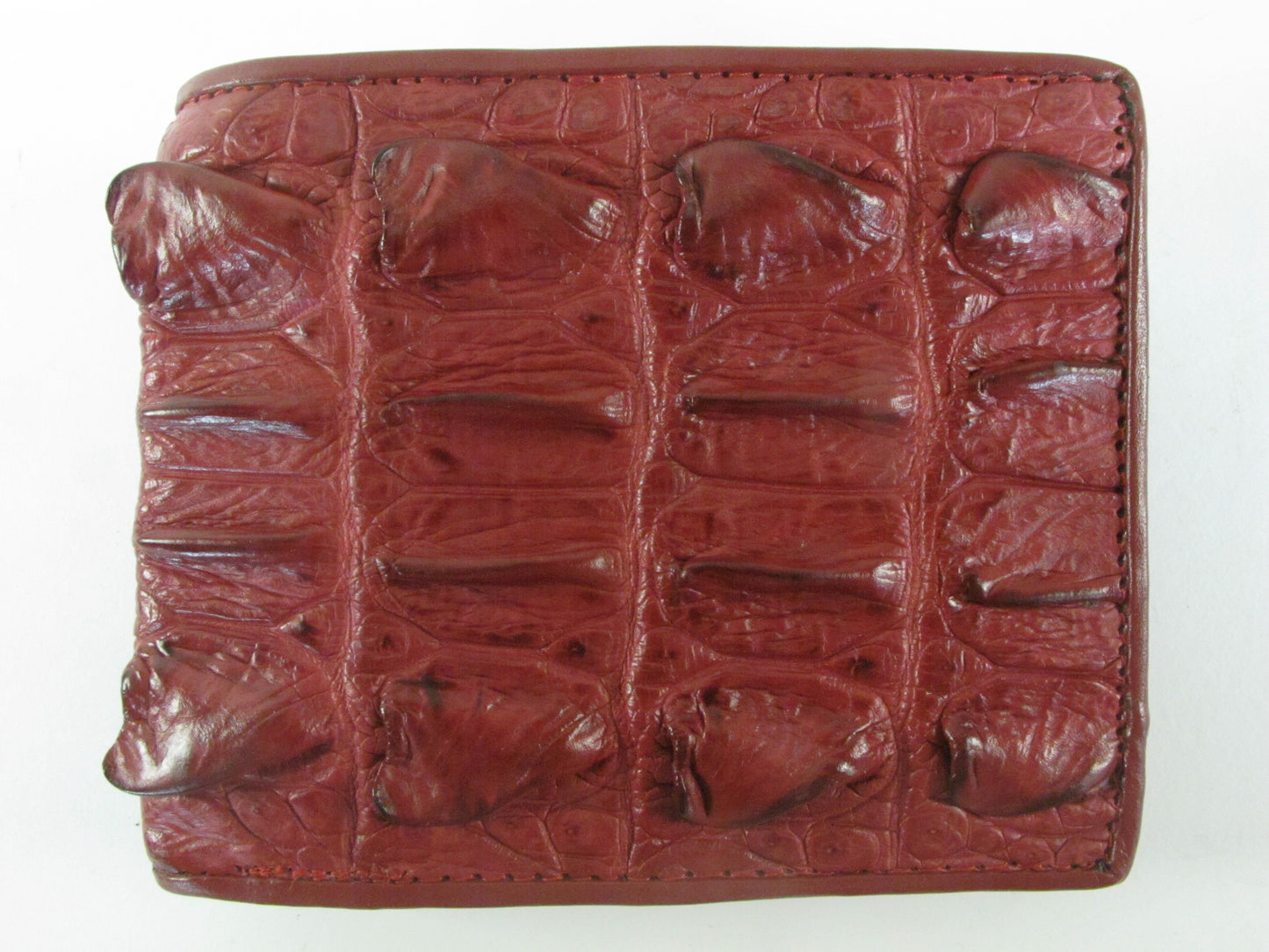 Genuine Crocodile Tail Skin Leather Bifold Wallet