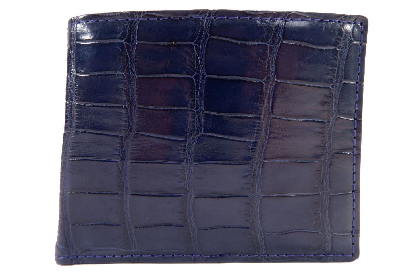 Genuine Crocodile Belly Skin Leather Bifold Wallet with Crocodile Skin Interior