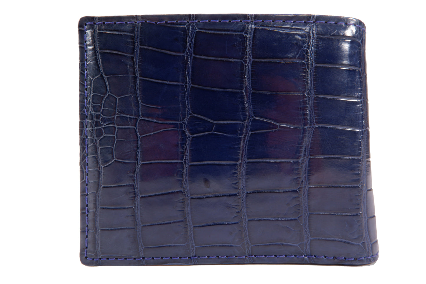 Genuine Crocodile Belly Skin Leather Bifold Wallet with Crocodile Skin Interior