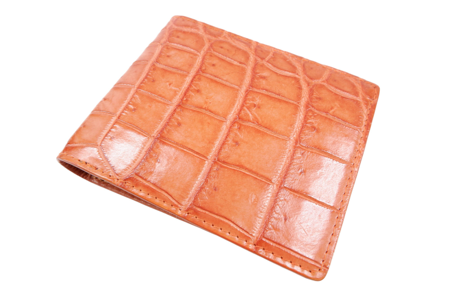 Genuine Crocodile Belly Skin Leather Luxury Bifold Wallet