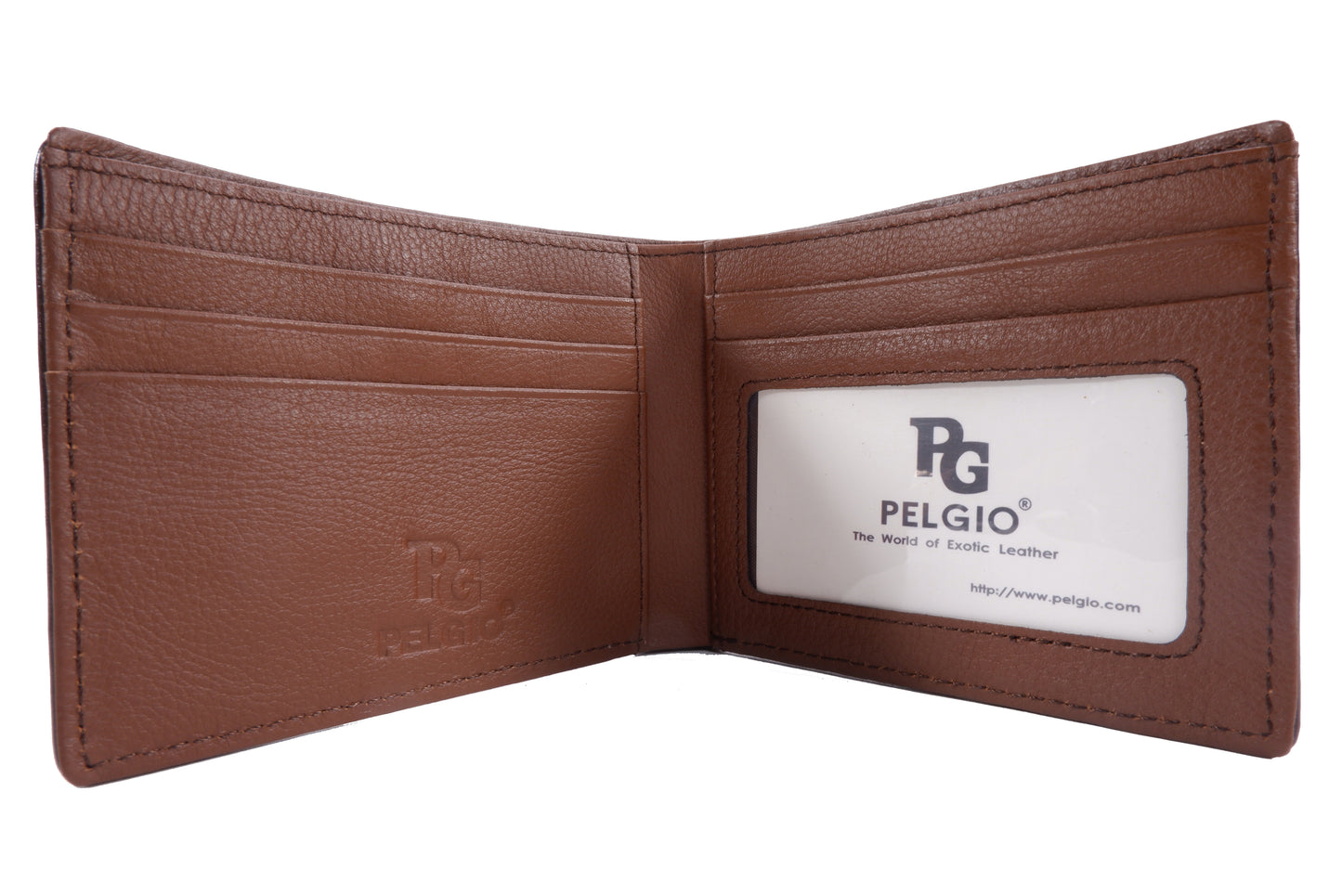 Genuine Crocodile Backbone Skin Leather Men's Bifold Wallet