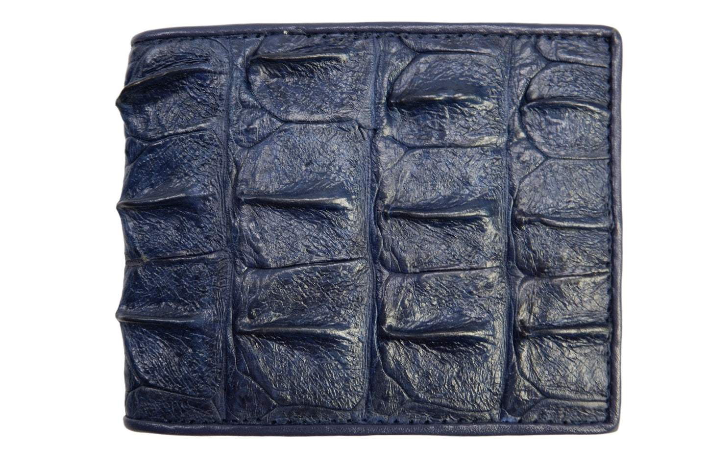 Genuine Crocodile Backbone Skin Leather Men's Bifold Wallet