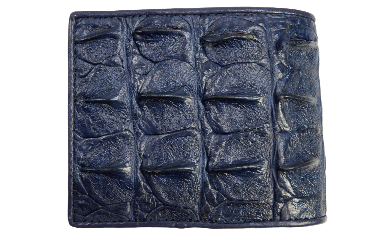 Genuine Crocodile Backbone Skin Leather Men's Bifold Wallet