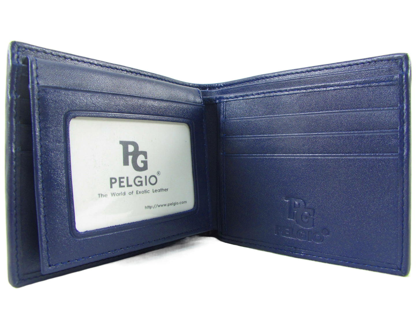 Genuine Crocodile Backbone Skin Leather Men's Bifold Wallet