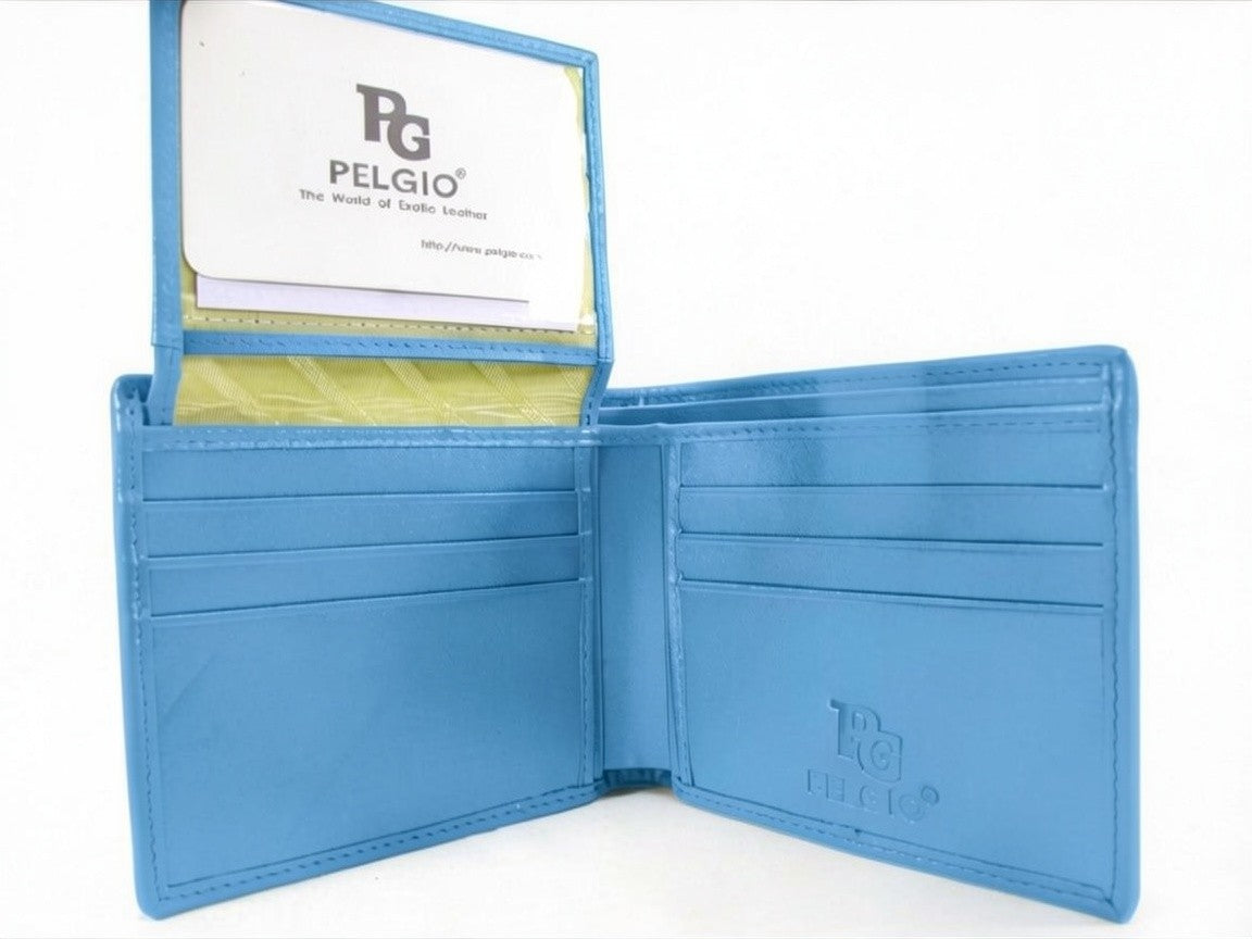 Genuine Crocodile Backbone Skin Leather Men's Bifold Wallet