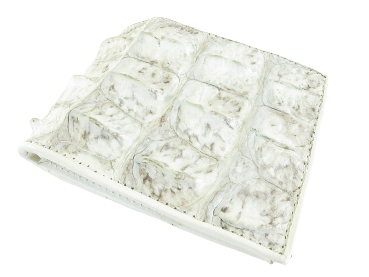 Genuine Crocodile Backbone Skin Leather Men's Bifold Wallet