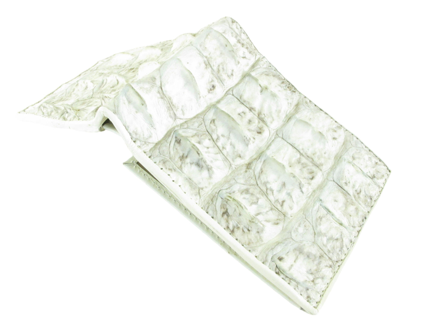 Genuine Crocodile Backbone Skin Leather Men's Bifold Wallet