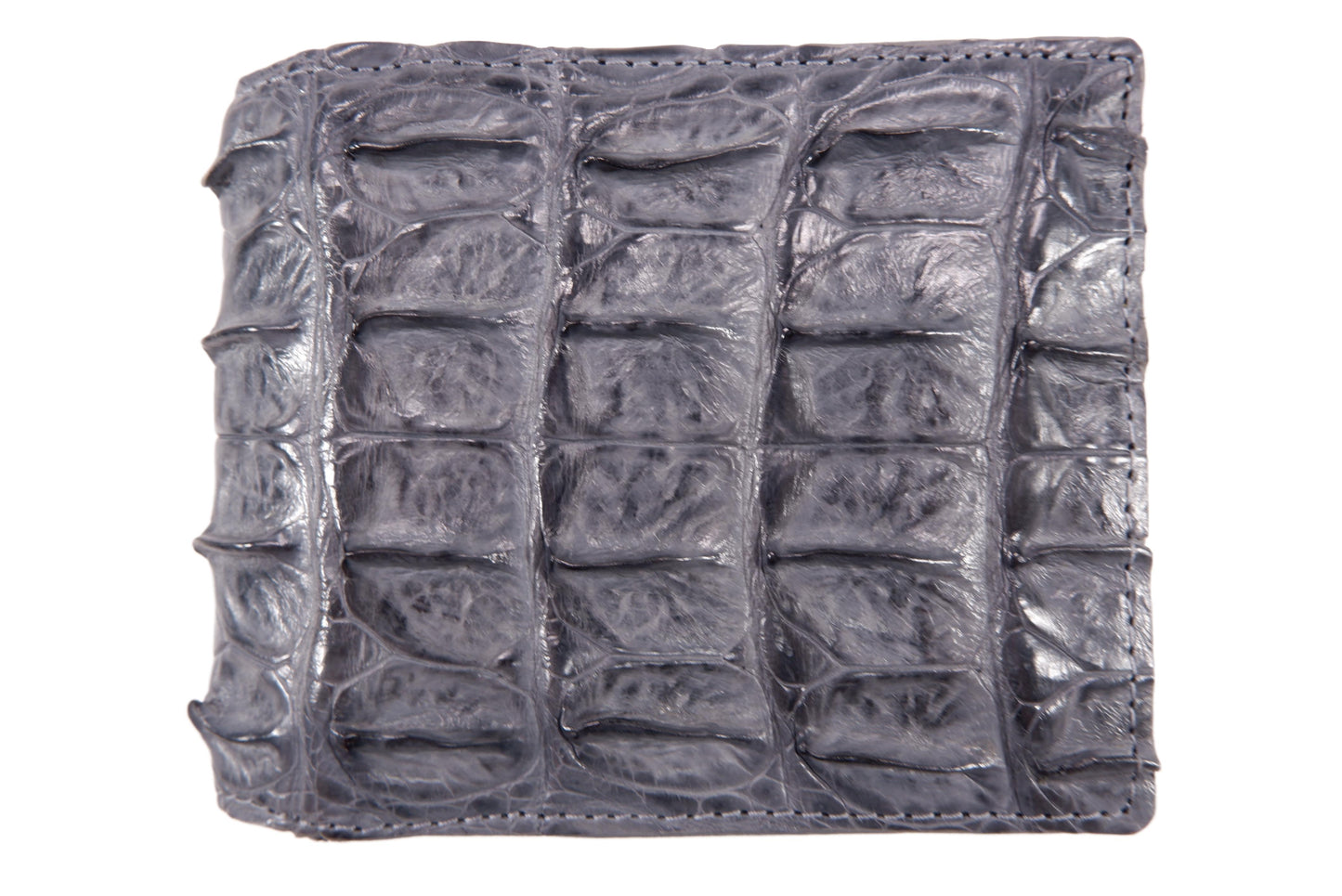 Genuine Crocodile Backbone Skin Leather Men's Bifold Wallet