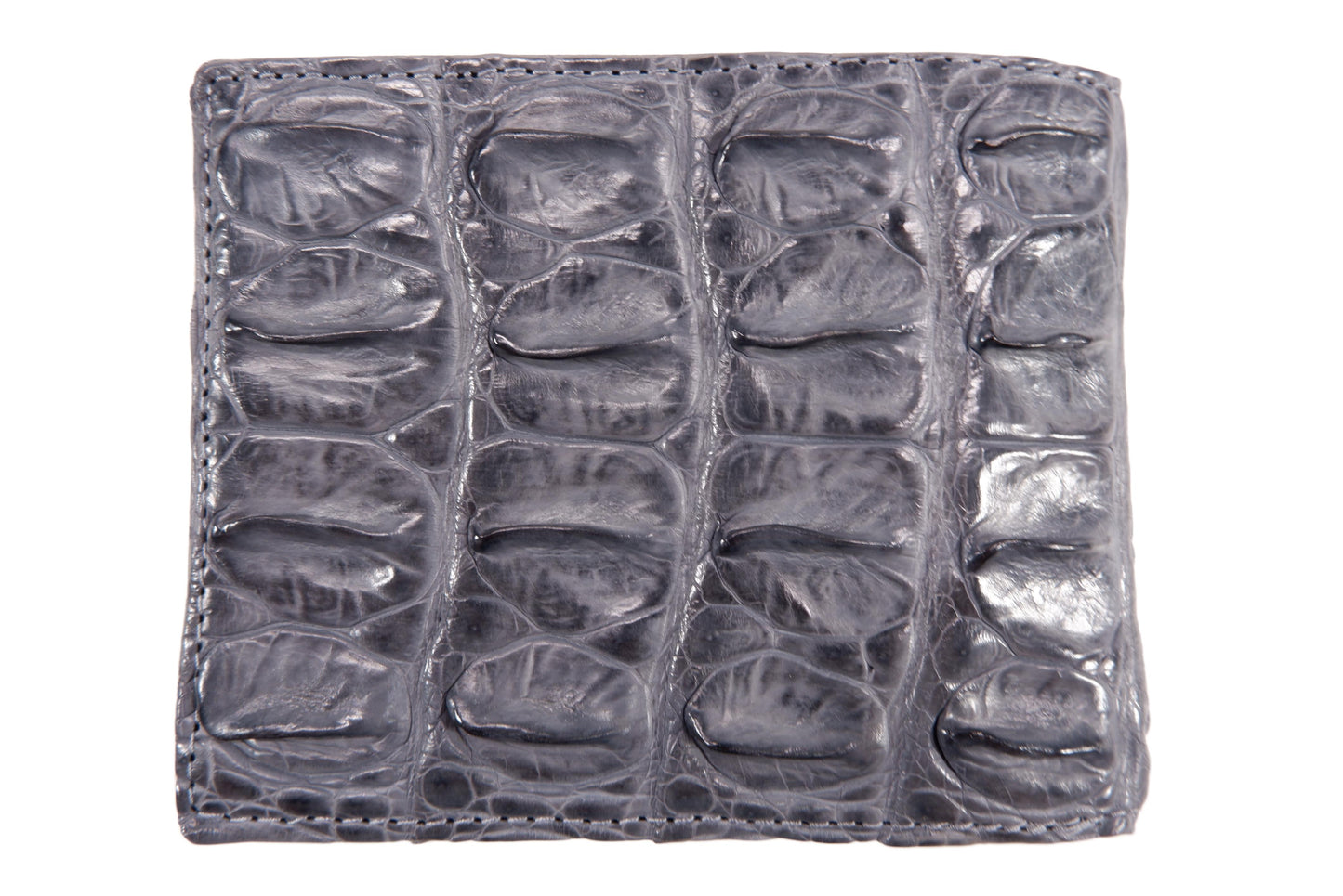 Genuine Crocodile Backbone Skin Leather Men's Bifold Wallet