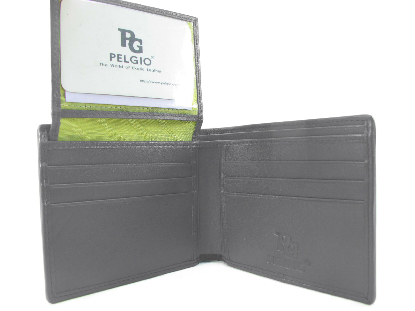 Genuine Crocodile Backbone Skin Leather Men's Bifold Wallet