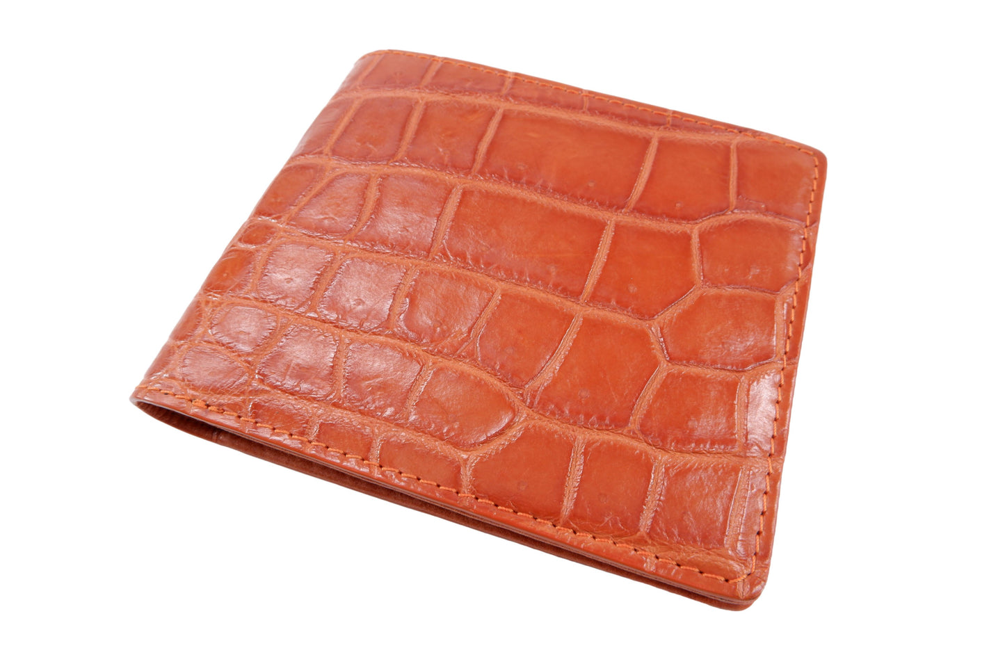 Genuine Crocodile Belly Skin Leather Luxury Bifold Wallet