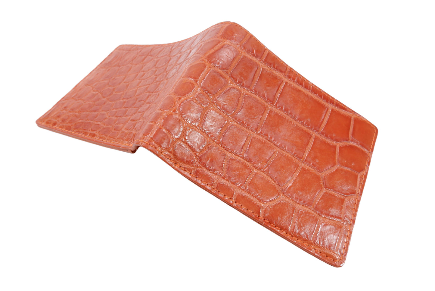 Genuine Crocodile Belly Skin Leather Luxury Bifold Wallet